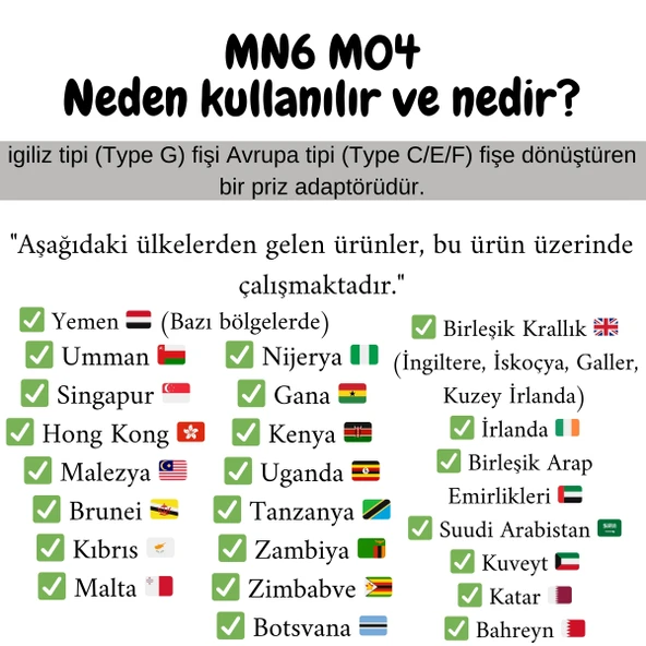 MN6 M04 Priz Dönüştürücü/2 Adet/a-kalite Fiş Çevirici Adaptör-şarj Aleti Fiş Dönüştürücü - 3