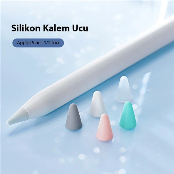 Dux Ducis Apple Pencil İçin Renkli Kalem Ucu 10x (Çok Renkli) - 2
