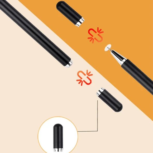 Universal VERS2 Stylus Kapasitif Tablet Telefon Dokunmatik Kalem (Siyah) - 4