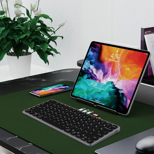 BX-keyhub01 9in1 HUB Özellikli Çok Fonksiyonlu Kablolu Klavye 3x USB 3.0+4K HDMI+PD+Micro SD+3,5mm Aux Mic Girişli - 4