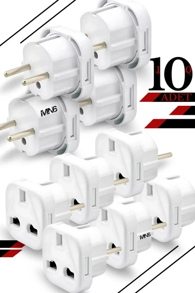 MN6 M04 Priz Dönüştürücü/10 Adet Fiş Çevirici Adaptör-şarj Aleti Fiş Dönüştürücü
