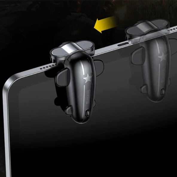 Baseus Shooting Game Pubg Oyun Ateşleyici Telefon Tablet 2 adet Set (Şeffaf) - 3