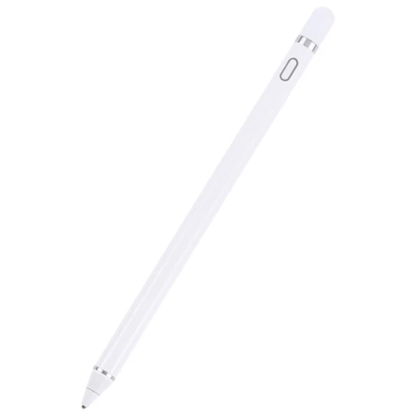 K-2262 Universal Android-İOS Kapasitif iPad Tablet Dokunmatik Stylus Kalem (Beyaz)