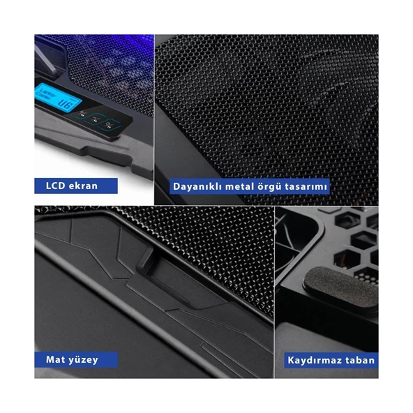 JUO C1 Led Ekranlı Notebook Soğutucu - 2