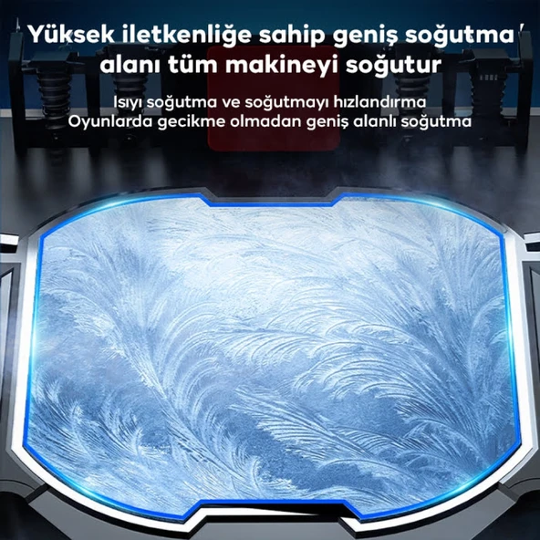 MEMO DL100 Altı Parmak Fanlı Hızlı Soğutma 4000mAh Oyun Konsolu Gamepad Radyatör (Siyah) - 4