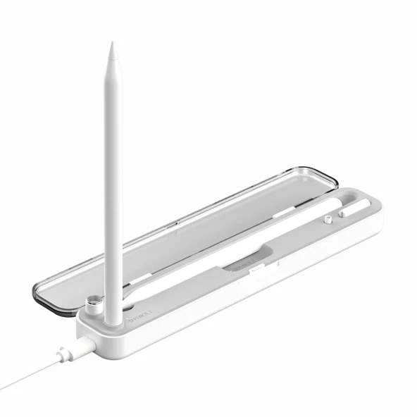 Apple Pencil İçin Taşınabilir Şarjlı Kalem Kutusu (Beyaz)