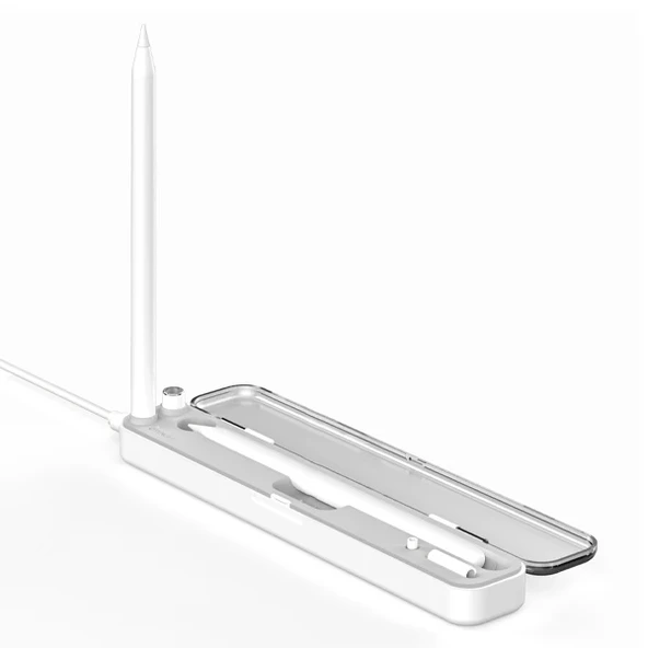 Apple Pencil İçin Taşınabilir Şarjlı Kalem Kutusu (Beyaz) - 2