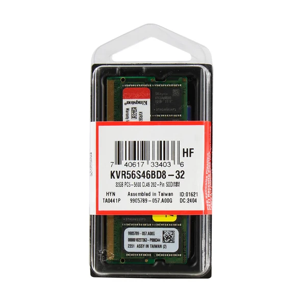 Kingston ValueRAM KVR56S46BD8-32 32GB (1x32GB) DDR5 5600Mhz CL46 Notebook RAM (Bellek)
