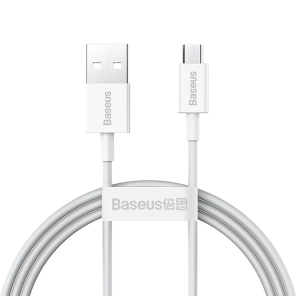 Baseus Superior Series USB to Mikro Hızlı Şarj ve Data Kablosu 2A 1m (Beyaz)