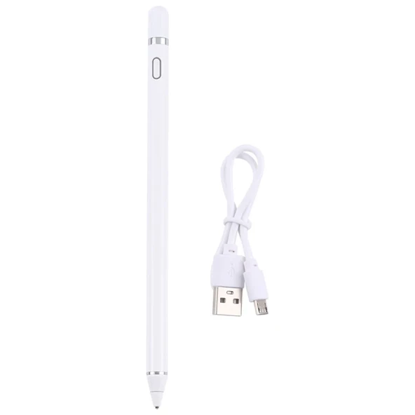 K-2262 Universal Android-İOS Kapasitif iPad Tablet Dokunmatik Stylus Kalem (Beyaz) - 5