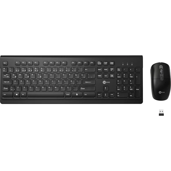 KW203 2.4ghz Kablosuz Türkçe Q Klavye & Mouse Set Siyah