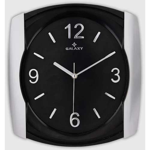 Duvar Saati Siyah Çerçeve Çap:29cmx 3.15cm Akrilik Boyalı Ve Varak Baskılı 2 Renk Abs Kasa Mineral C