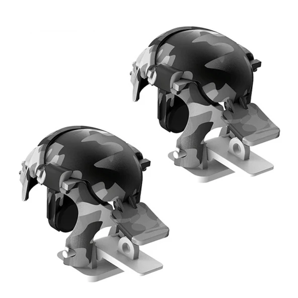 Baseus Gamo GA03 Gamepad Oyun Ateşleyici Tetik- Level 3 Helmet PUBG Gadget (Kamuflaj Gri)