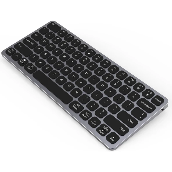 BX-keyhub01 9in1 HUB Özellikli Çok Fonksiyonlu Kablolu Klavye 3x USB 3.0+4K HDMI+PD+Micro SD+3,5mm Aux Mic Girişli - 2