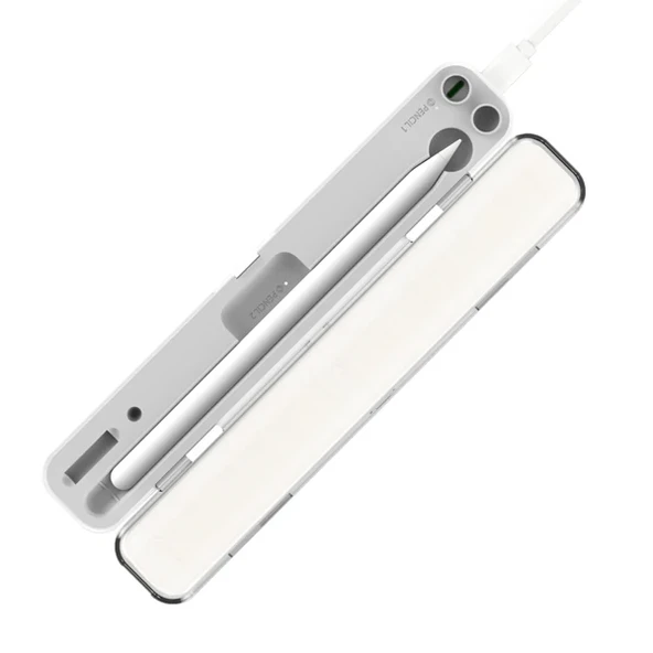 Apple Pencil İçin Taşınabilir Şarjlı Kalem Kutusu (Beyaz) - 3
