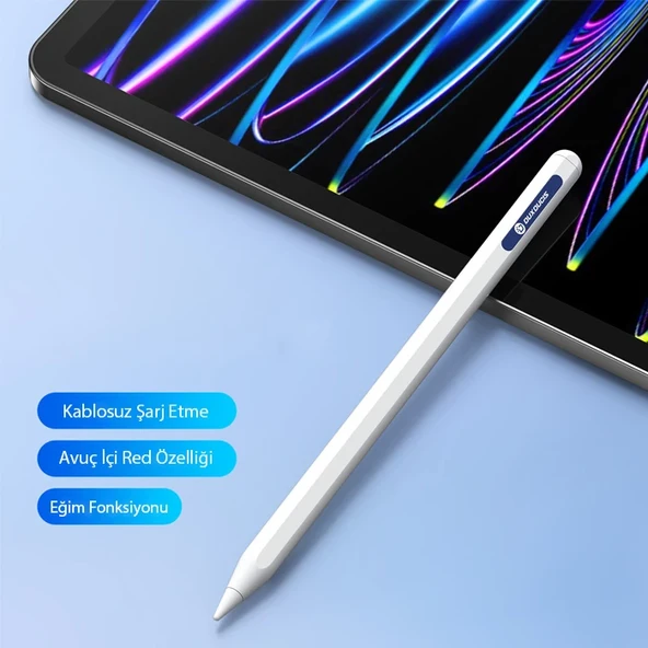 Dux Ducis SP-03 Kablosuz Şarjlı Stylus Pen iPad Tablet Dokunmatik Kalem (Beyaz) - 2
