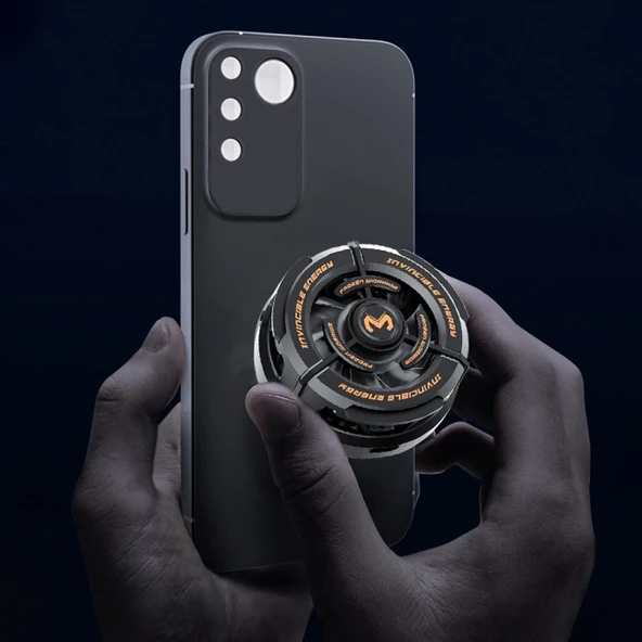 Memo CX-02 Manyetik Kablosuz Şarj ve Cep Telefon Soğutma Fanı Radyatör Soğutucu (Siyah) - 5