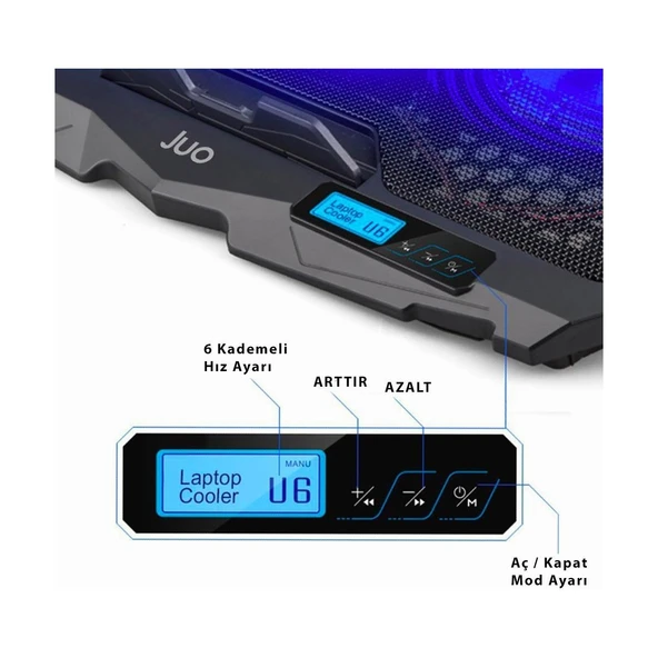 JUO C1 Led Ekranlı Notebook Soğutucu - 3