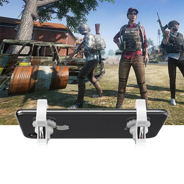 One Pair Profesyonel Joystick Pubg Oyun Ateşleyici Aparat 2 Adet (Siyah) - 3