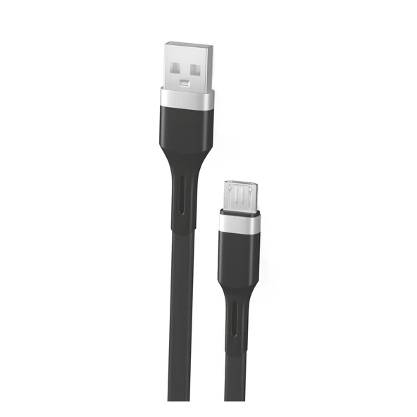 Teknonet TN-DC01 Plastik 100 Cm Micro Şarj ve Data Kablosu (Siyah)