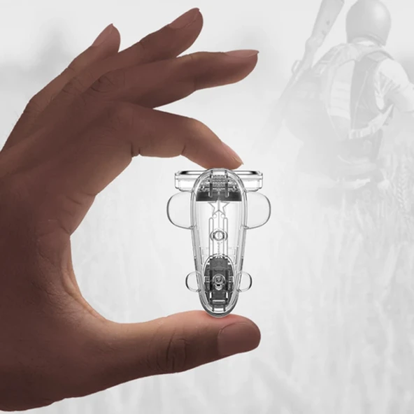 Baseus Shooting Game Pubg Oyun Ateşleyici Telefon Tablet 2 adet Set (Şeffaf) - 2