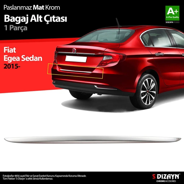 S-Dizayn Fiat Egea SD Krom Bagaj Alt Çıtası 2015 Üzeri A+ Kalite (Mat Krom) ürün görseli