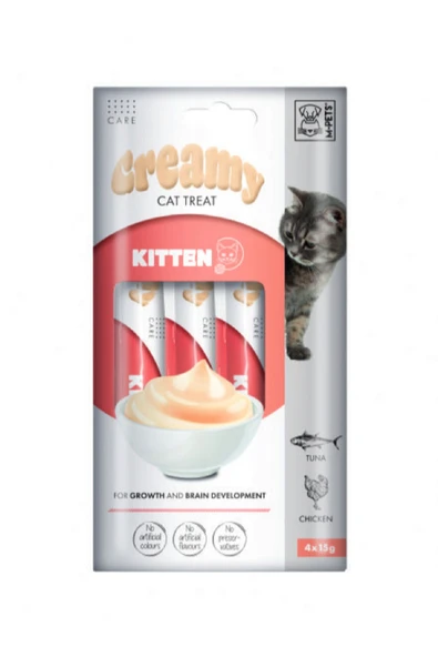 M-Pets Kitten Fonksiyonel Creamy Kedi Ödülü 4X15 gr