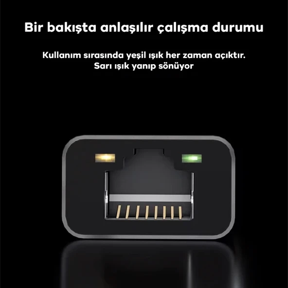 Type-C to 2.5G Gigabit Ethernet Dönüştürücü Adaptör (Siyah) - 2