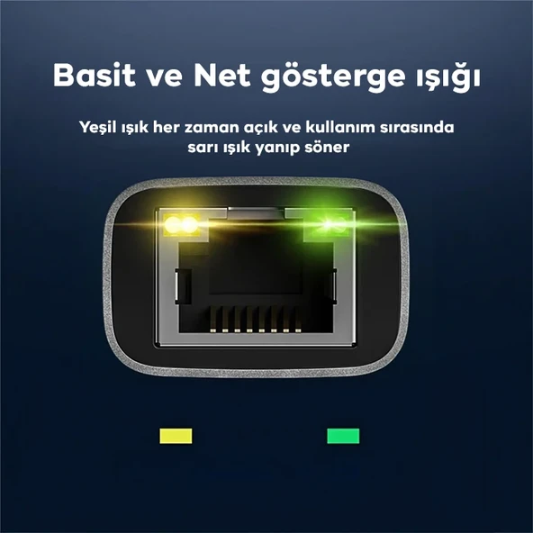 USB-A 3.0 to 2.5G Gigabit Ethernet Adaptörü (Siyah) - 4