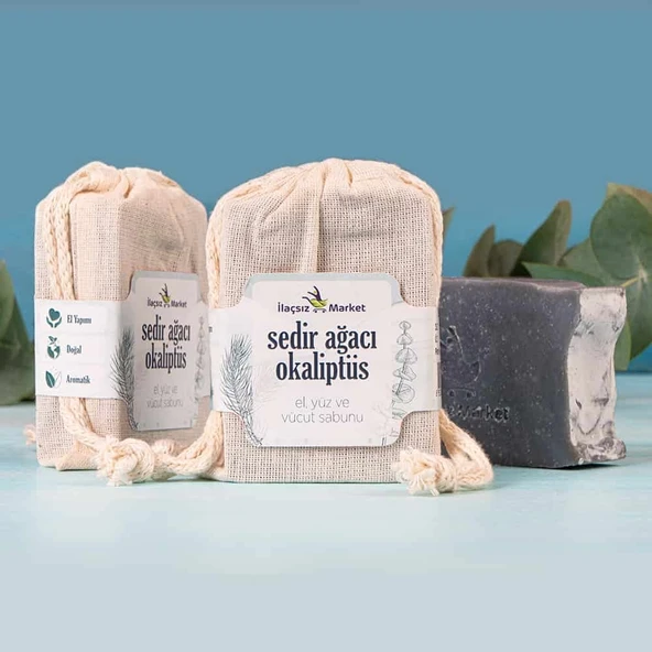 Sedir Ağacı - Okaliptüs Sabunu (Bitkisel Katı Şampuan) / 120 gr.