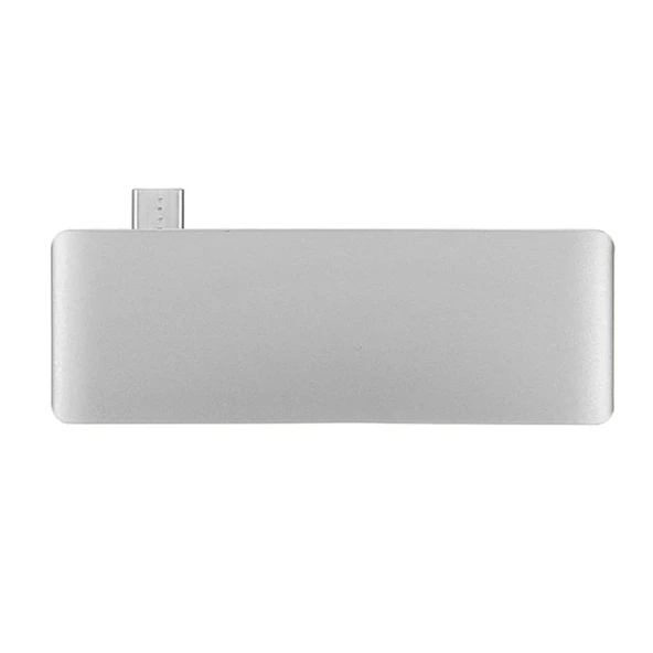 5in1 Usb-C Hub 3.0 Type-C Şarj Kart Okuyucu Type-C Adaptör (Gümüş) - 6
