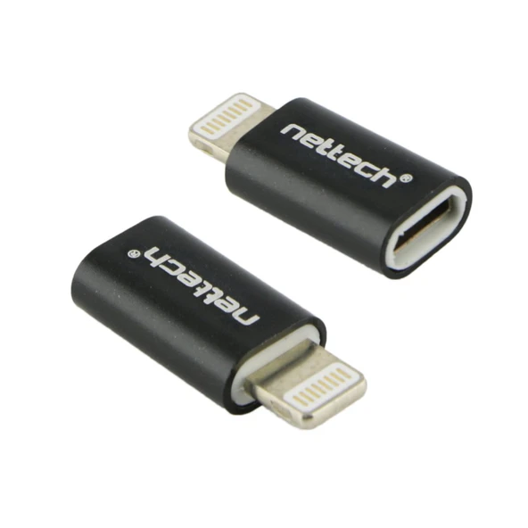 Nettech Micro USB To Lightning Dönüştürücü (Siyah) - 2