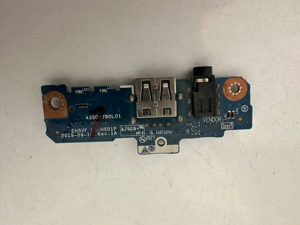 Acer NITRO 5 AN515-54-74Q8 USB AUDIO I/O BOARD W/ CABLE 55.Q5AN2.001 4350W7BOL01  2.EL KULLANILMIŞ - Resim 2