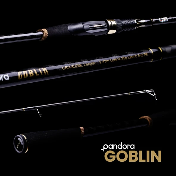 Pandora Goblin 2.43m 10-45gr Atarlı 2 Parça Spin Olta Kamışı - Resim 3
