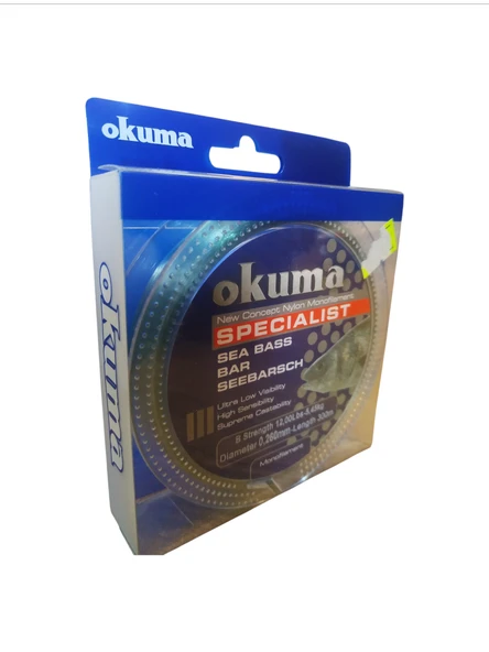 Okuma Sea Bass 0.260mm Monofilament 300m Olta Misinası