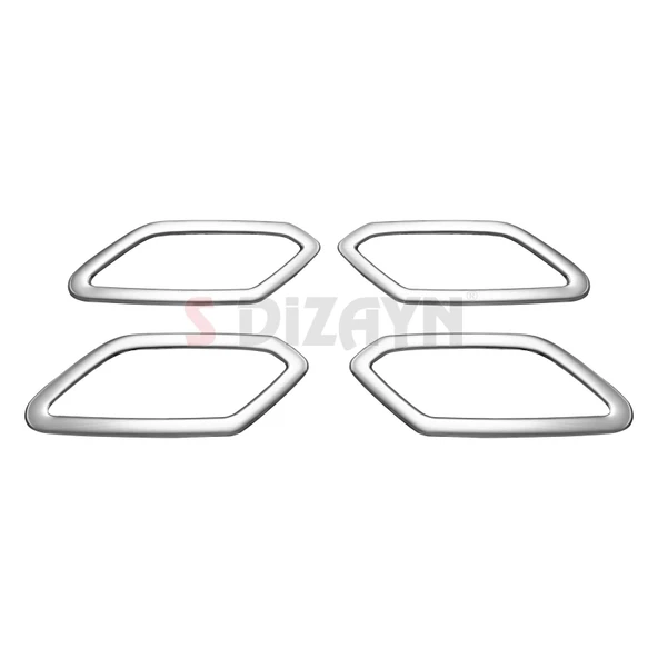 S-Dizayn Dacia Sandero Krom İç Kapı Kolu Çerçevesi 4 Prç 2020 Üzeri A+ Kalite (Mat Krom) - Resim 2