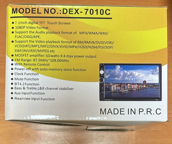 DEXTEL DEX-7010C 7'' MP4 BLUETOOTH USB GERİ GÖRÜŞ KAMERALI OTO TEYP - 2