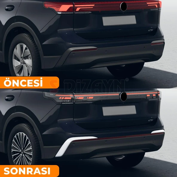 S-Dizayn Volkswagen Tiguan Krom Arka Tampon Difüzör Çıtası OEM Still 2 Prç. 2024 Üzeri A+ Kalite - 4
