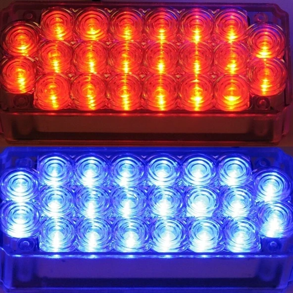 Space Flaşlı İkaz Lambası 44 Led (Kırmızı-Mavi) / LAPA17 - Resim 2