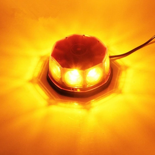 Space Mıknatıslı Tepe Lambası Cree Ledli Yuvarlak Sarı/Sarı 12V / LAIK111 ürün görseli