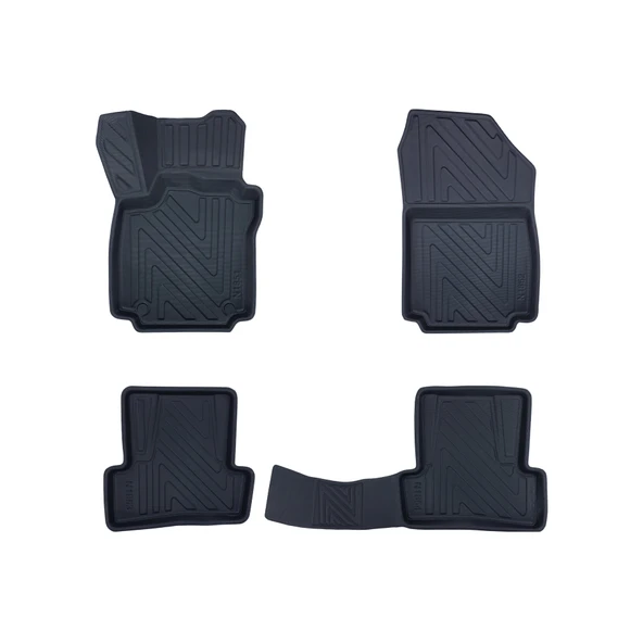 Renault Clio 3 2005-2012 Premium Seri Araca Özel 3D Havuzlu Oto Paspas ürün görseli 1