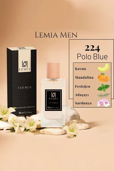LEMİA 224 Pol Blue Erkek Edc 50ml ürün görseli