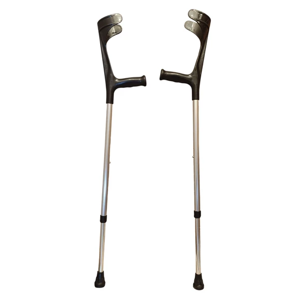 Gri renk ayarlanabilir İkili Koltuk Değneği - Resim 2