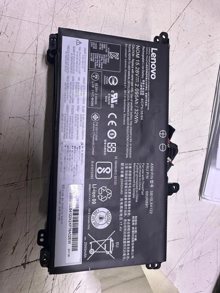 Lenovo SB10L84122 Notebook Bataryası Pili - Dahili (Iç) ORJİNAL ÜRÜN YENİLENMİŞ ÇOK İYİ DURUMDA
