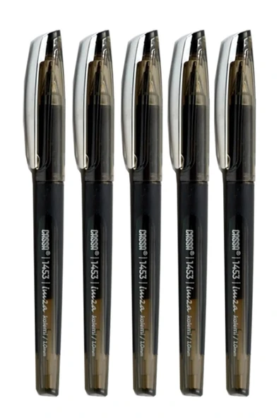 Siyah İmza Kalemi 5 Adet 1.00 mm Kalın Uçlu İmza Pilot Kalem Ekonomik Kaliteli Cassa 1453 İmza Kalemi