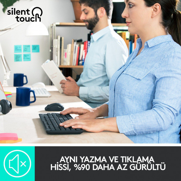 Logitech Mk295 Kablosuz Sessiz Siyah Klavye Mouse Seti 920-009804 - 6