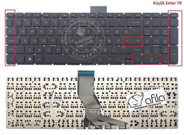 HP 17-bs007nt (3FW76EA) Notebook Klavyesi, Laptop Tuş Takımı (Siyah TR) - 2