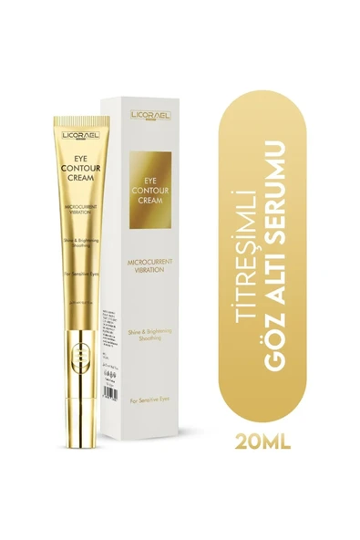 Licorael Dubai Eye Contour Krem Titreşimli Başlıklı Aydınlatıcı,Kırışıklık ve İnce Cizgi Görünümünü Azaltır 20ml