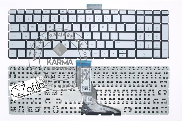 HP 17-bs005nt (3CD06EA) Notebook Klavyesi, Laptop Tuş Takımı (Silver, Gri TR)