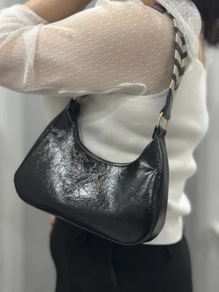 Kraş siyah cilt çanta - 4